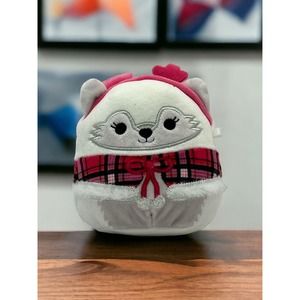 Squishmallows Gracelyn The Fox 4.5” Christmas Kellytoy Plush White Scarf Gift